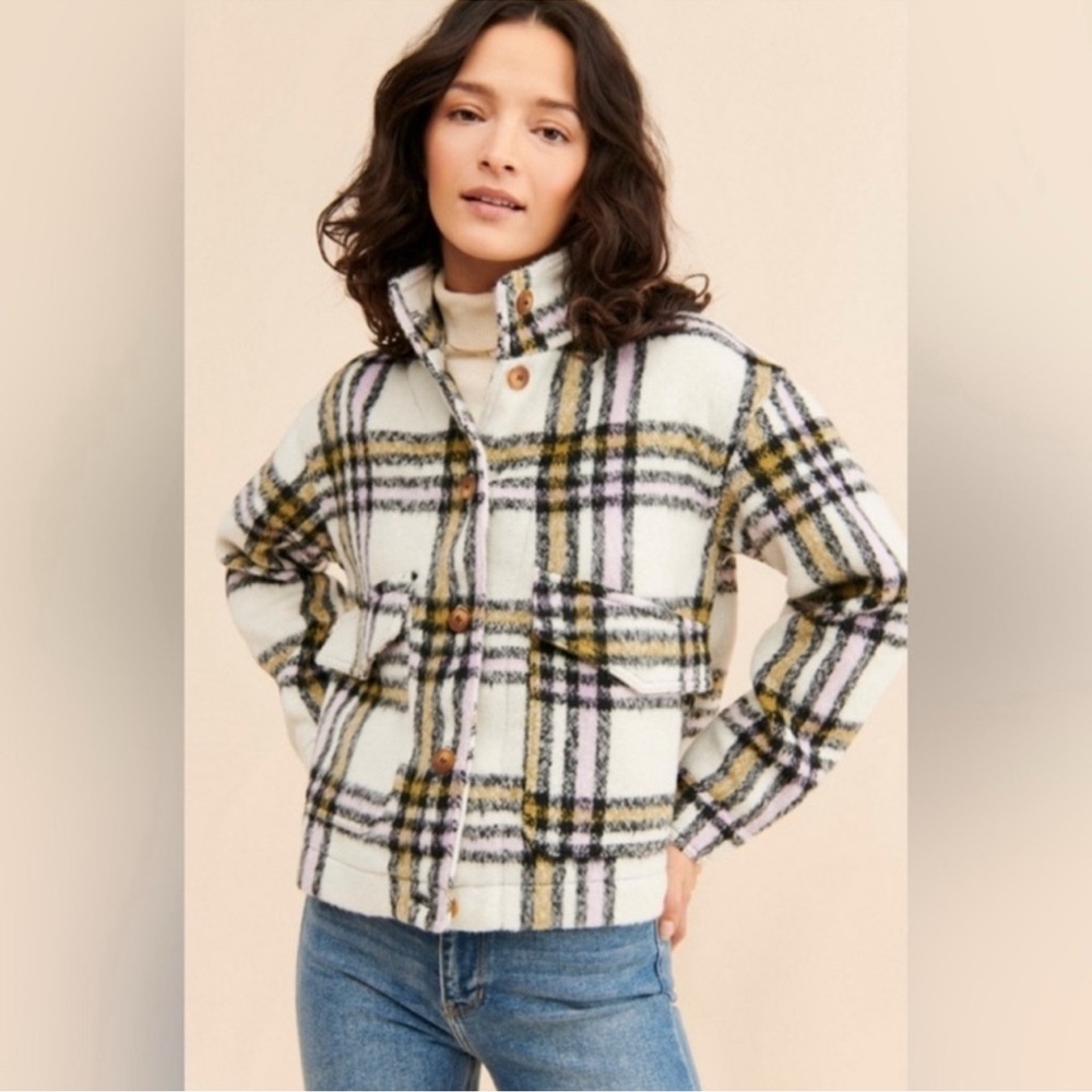 Bagatelle cropped plaid jacket